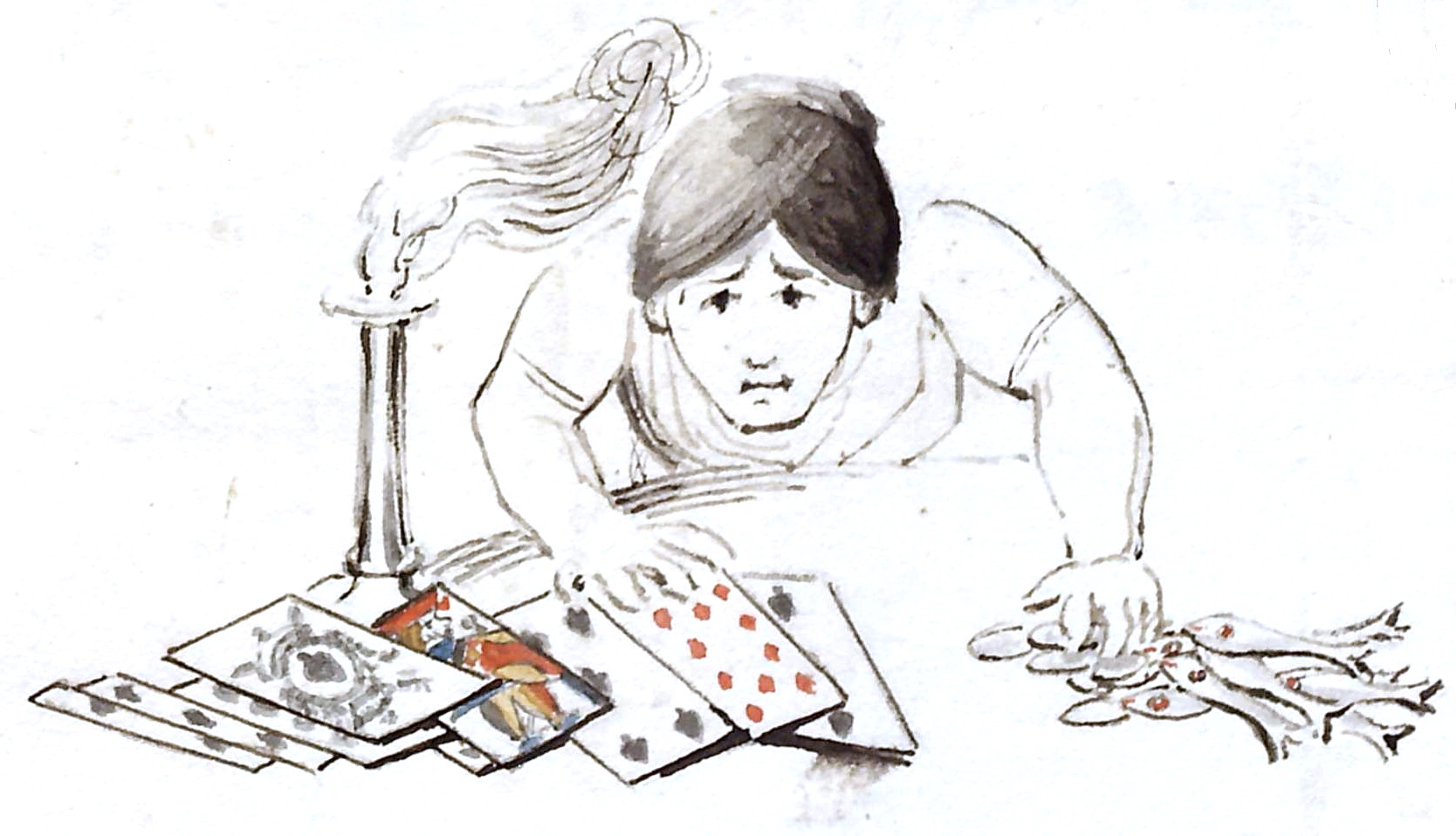 Lady with cards